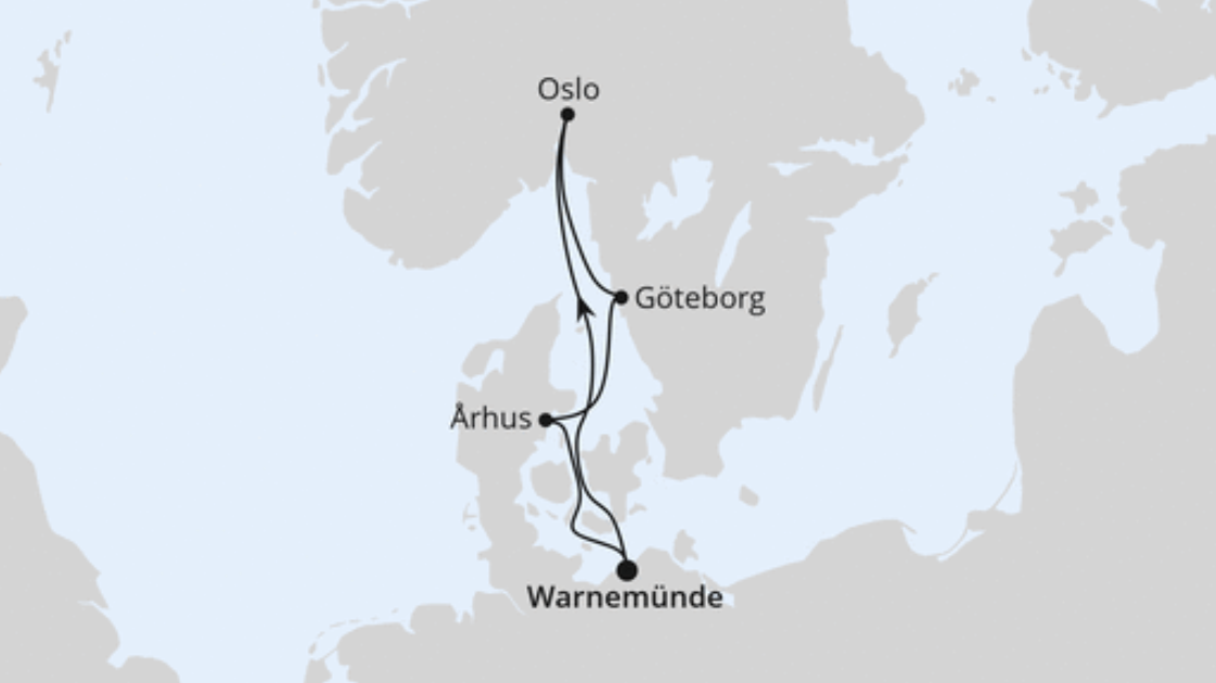 AIDA Ostsee-Kreuzfahrt Route 2025: Kurzreise nach Skandinavien AIDA Ostsee-Kreuzfahrt Route 2025: Kurzreise nach Skandinavien