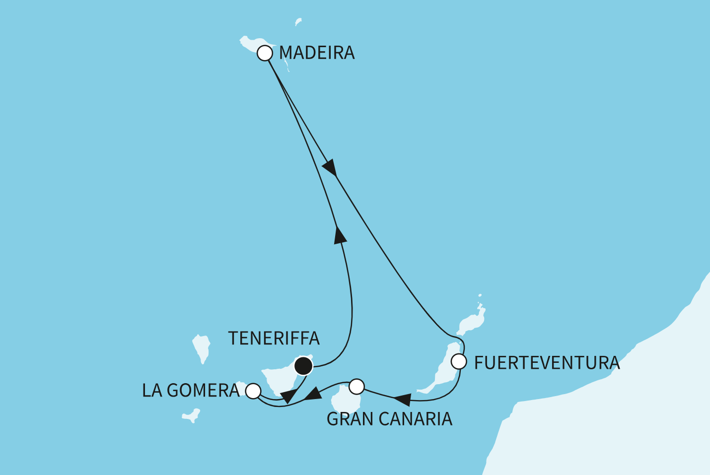Mein Schiff Kanaren-Kreuzfahrt Route 2025: Kanaren mit Madeira 2 Mein Schiff Kanaren-Kreuzfahrt Route 2025: Kanaren mit Madeira 2