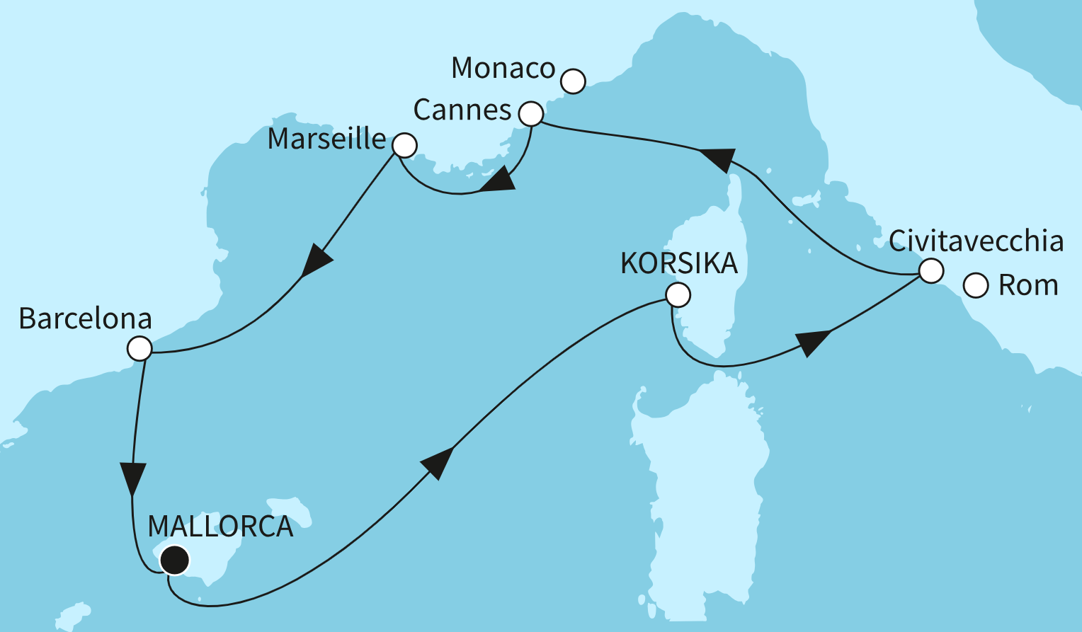 Mein Schiff Mittelmeer-Kreuzfahrt Route 2025: Faszination Mittelmeer 3 Mein Schiff Mittelmeer-Kreuzfahrt Route 2025: Faszination Mittelmeer 3