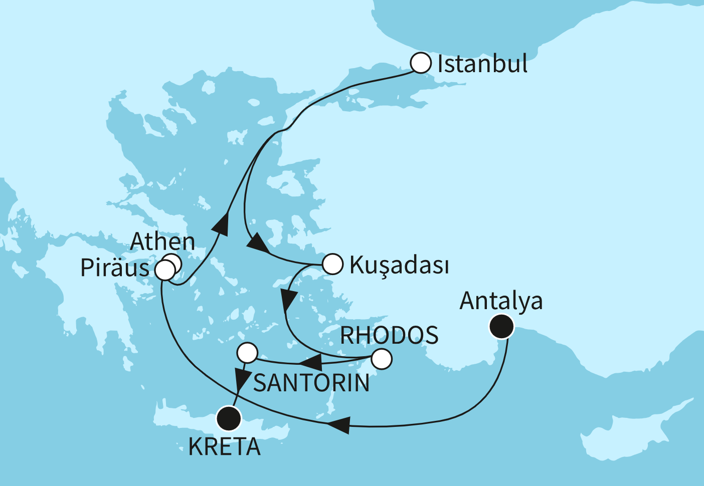 Mein Schiff Mittelmeer-Kreuzfahrt Route 2025: Frühlingsgrüße aus Griechenland und der Türkei Mein Schiff Mittelmeer-Kreuzfahrt Route 2025: Frühlingsgrüße aus Griechenland und der Türkei