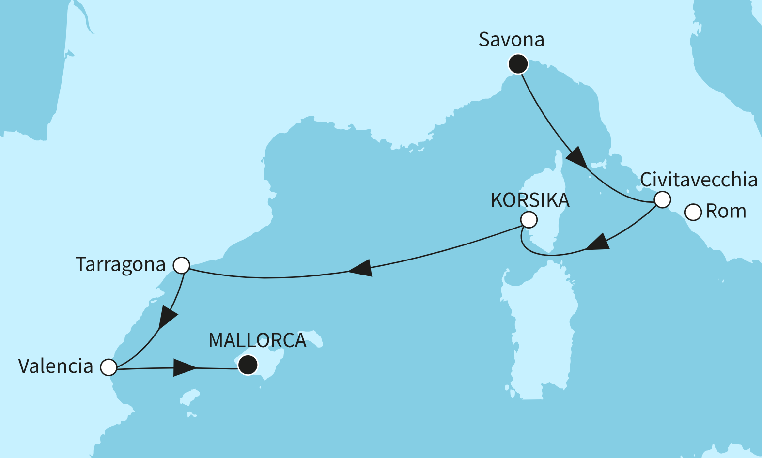 Mein Schiff Mittelmeer-Kreuzfahrt Route 2025: Höhepunkte Spaniens & Italiens 3 Mein Schiff Mittelmeer-Kreuzfahrt Route 2025: Höhepunkte Spaniens & Italiens 3