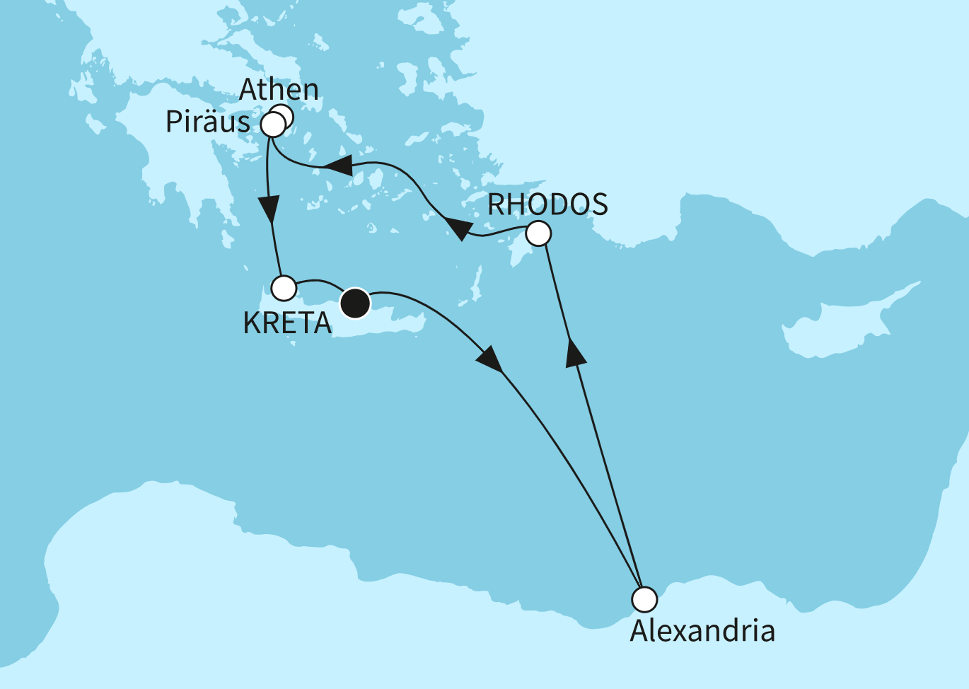 Mein Schiff Mittelmeer-Kreuzfahrt Route 2025: Kulturschätze Ägyptens und Griechenlands Mein Schiff Mittelmeer-Kreuzfahrt Route 2025: Kulturschätze Ägyptens und Griechenlands