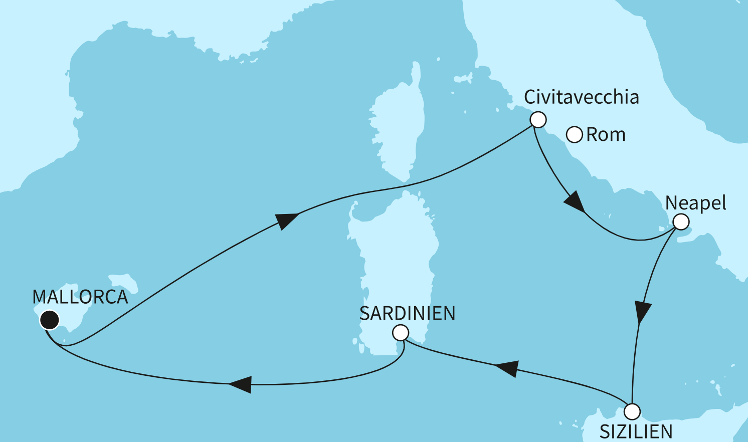 Mein Schiff Mittelmeer-Kreuzfahrt Route 2025: La dolce vita Mein Schiff Mittelmeer-Kreuzfahrt Route 2025: La dolce vita