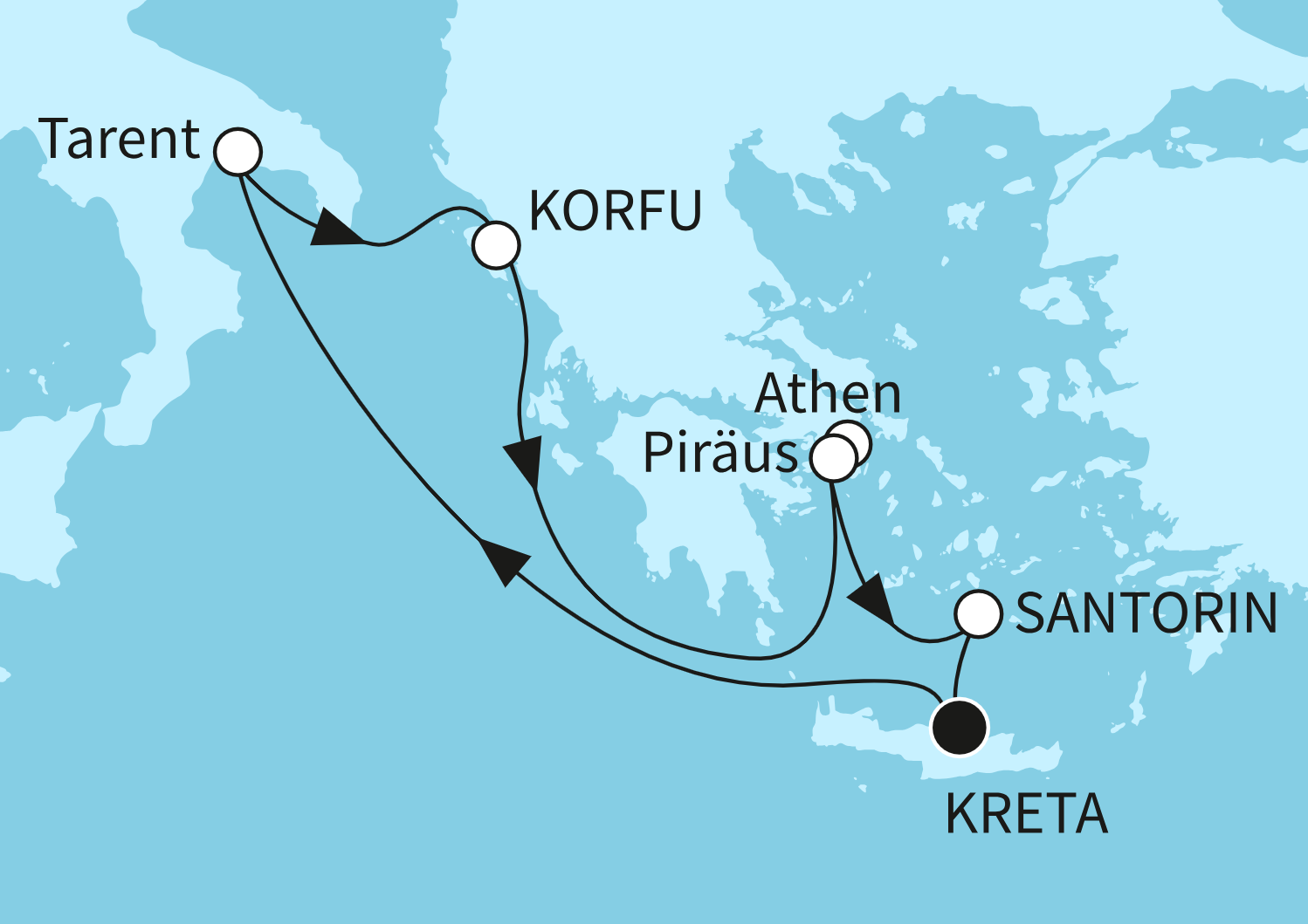 Mein Schiff Mittelmeer-Kreuzfahrt Route 2025: Vielfalt des Östlichen Mittelmeers Mein Schiff Mittelmeer-Kreuzfahrt Route 2025: Vielfalt des Östlichen Mittelmeers