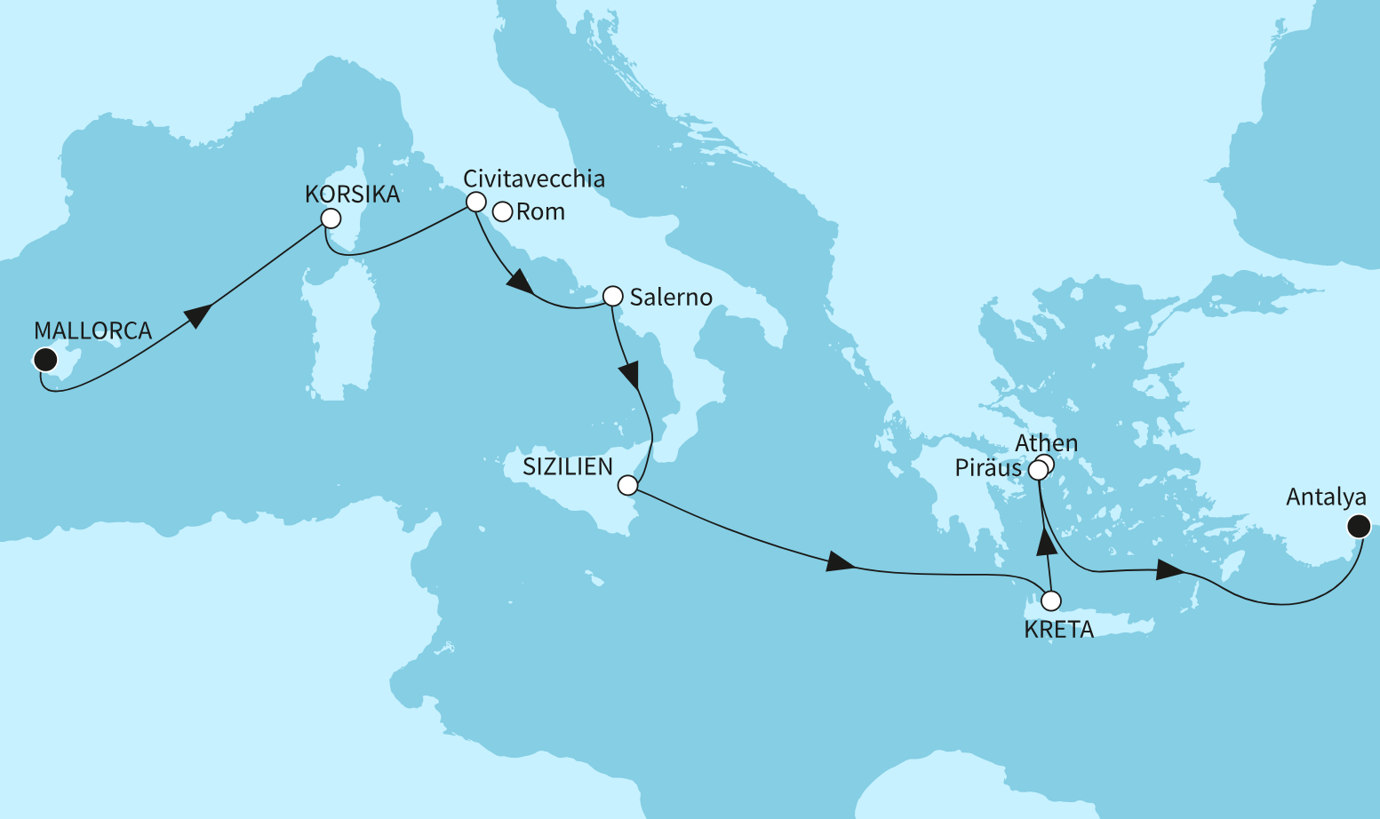 Mein Schiff Mittelmeer-Kreuzfahrt Route 2025: Weltberühmte Aussichten im Mittelmeer Mein Schiff Mittelmeer-Kreuzfahrt Route 2025: Weltberühmte Aussichten im Mittelmeer
