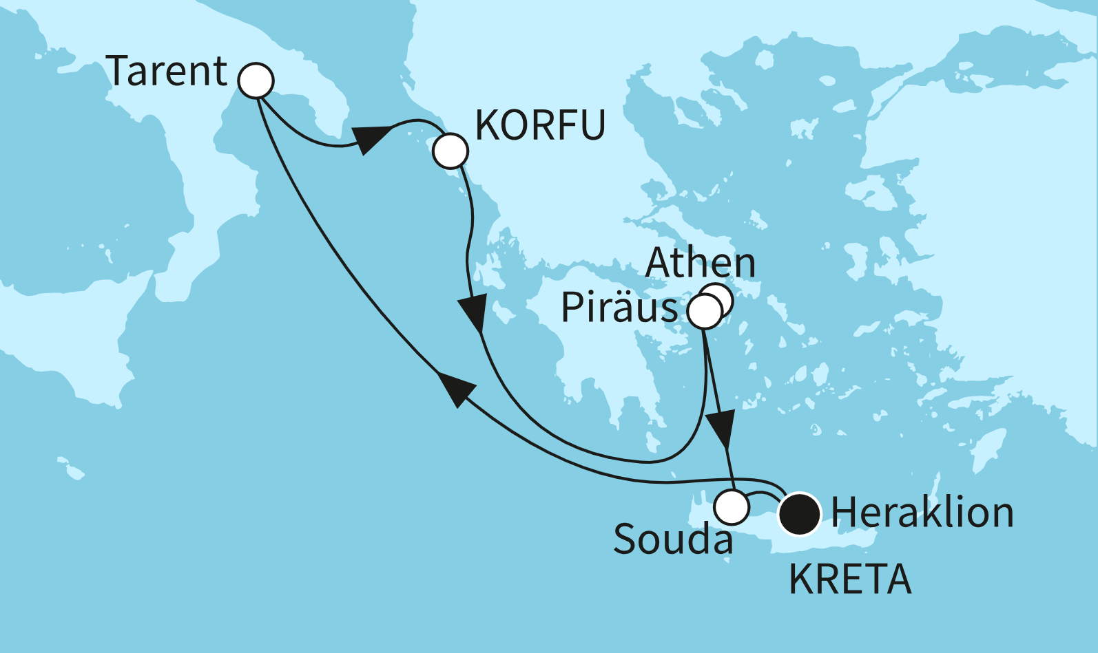 Mein Schiff Mittelmeer-Kreuzfahrt Route 2025: Zauberhafte Inseln im Östlichen Mittelmeer Mein Schiff Mittelmeer-Kreuzfahrt Route 2025: Zauberhafte Inseln im Östlichen Mittelmeer