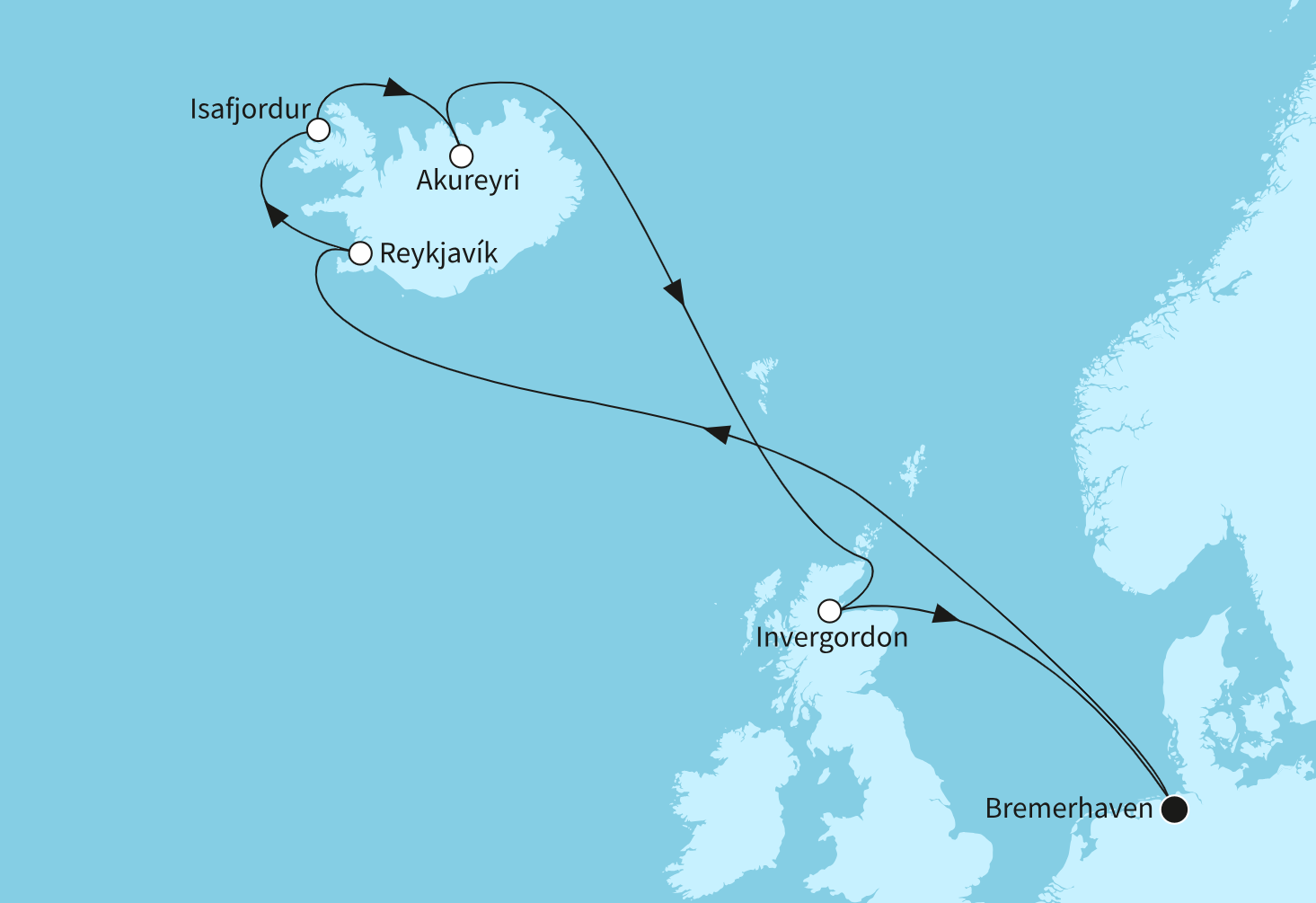 Mein Schiff Nordeuropa-Kreuzfahrt Route 2025: Islands Naturwunder 2 Mein Schiff Nordeuropa-Kreuzfahrt Route 2025: Islands Naturwunder 2
