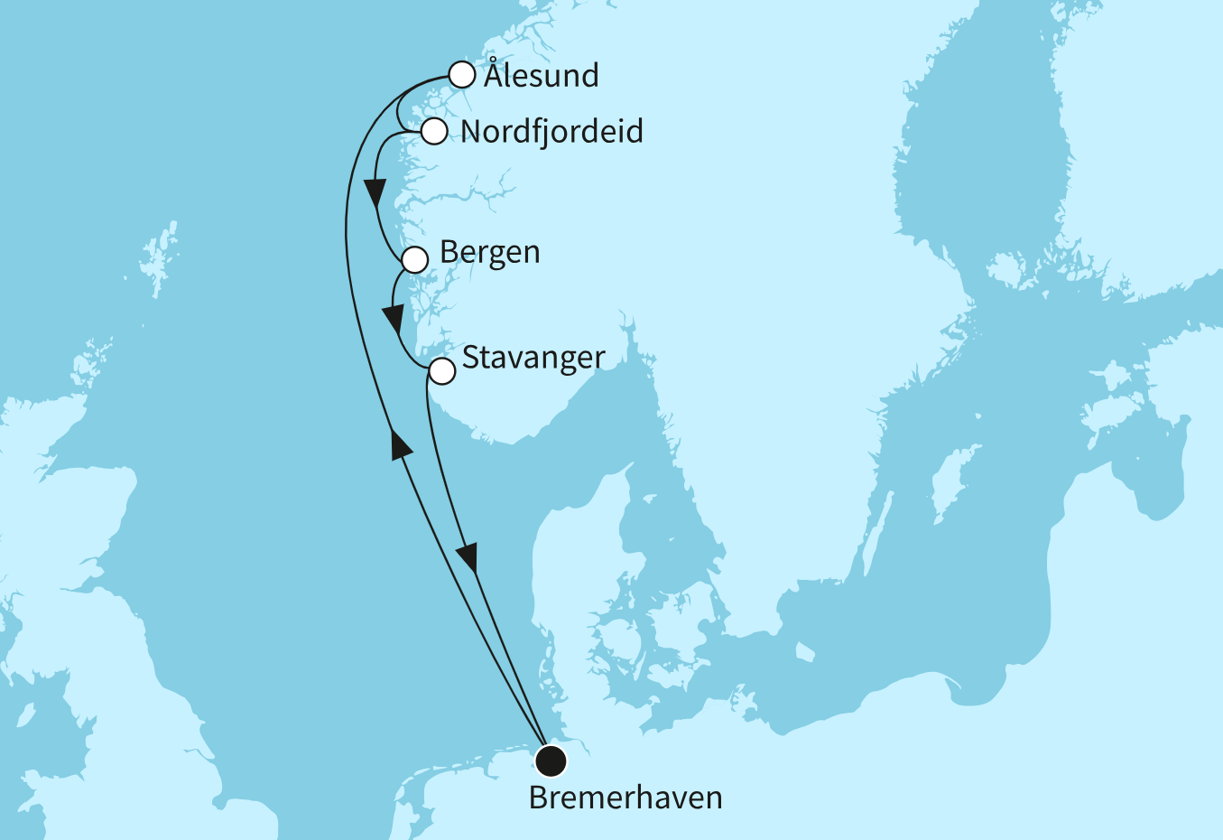 Mein Schiff Norwegen-Kreuzfahrt Route 2025: Vielfalt Norwegens Mein Schiff Norwegen-Kreuzfahrt Route 2025: Vielfalt Norwegens