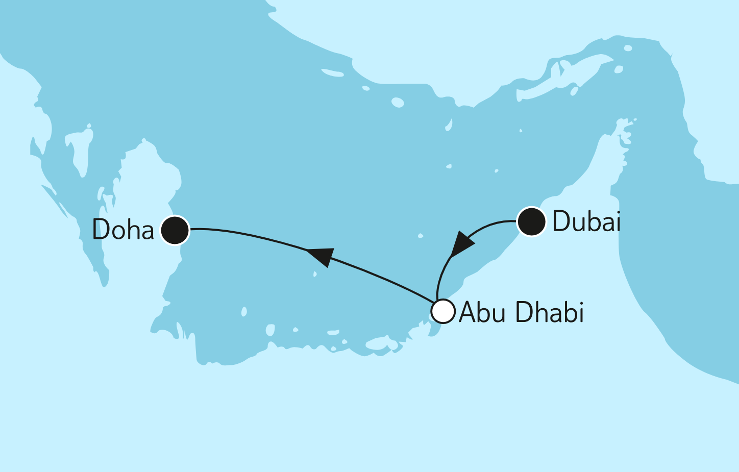 Mein Schiff Orient-Kreuzfahrt Route 2025: Kurzreise Arabische Halbinsel Mein Schiff Orient-Kreuzfahrt Route 2025: Kurzreise Arabische Halbinsel