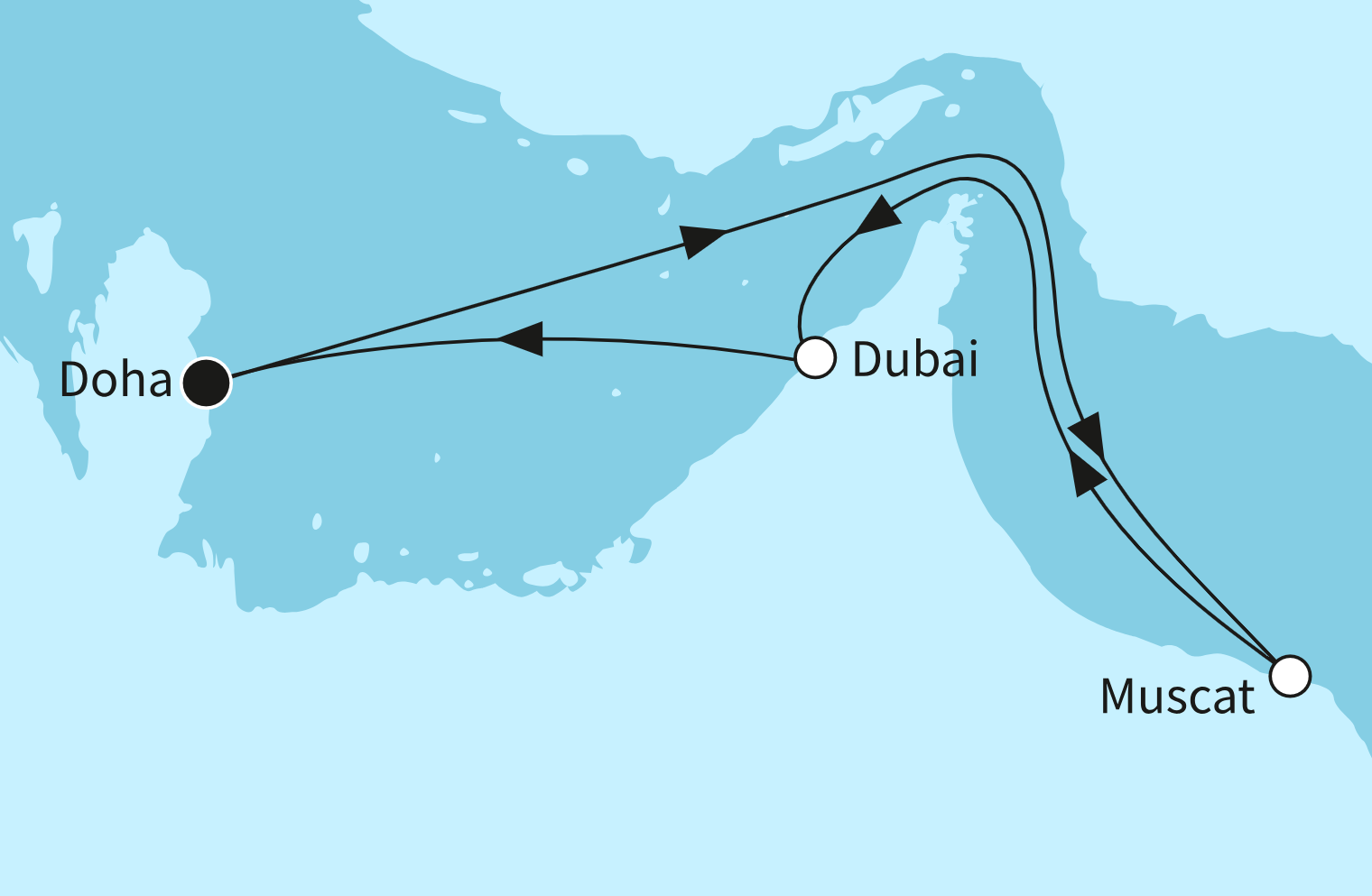 Mein Schiff Orient-Kreuzfahrt Route 2025: Zauber des Orients Mein Schiff Orient-Kreuzfahrt Route 2025: Zauber des Orients