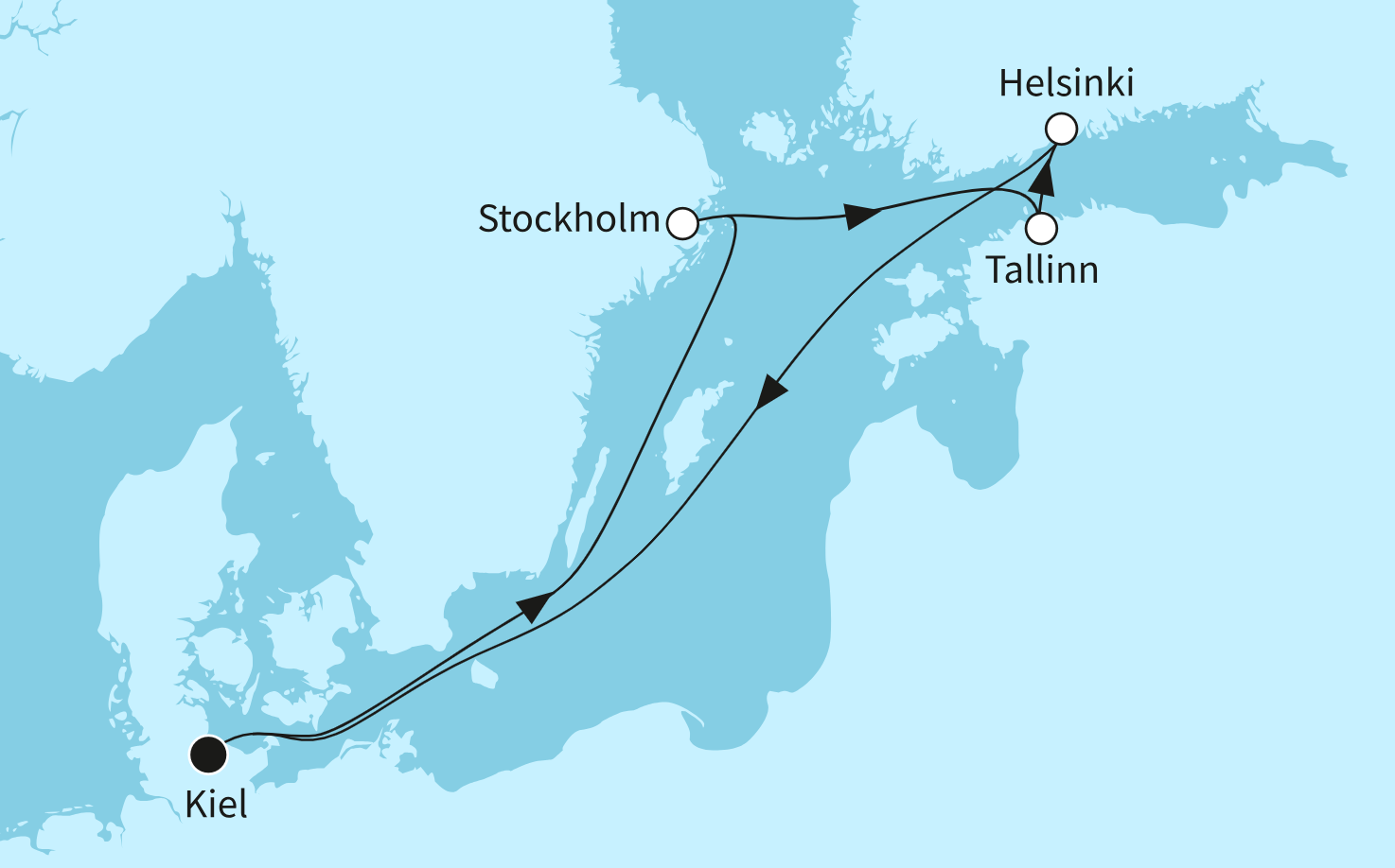 Mein Schiff Ostsee-Kreuzfahrt Route 2025: Metropolen der Ostsee 2 Mein Schiff Ostsee-Kreuzfahrt Route 2025: Metropolen der Ostsee 2