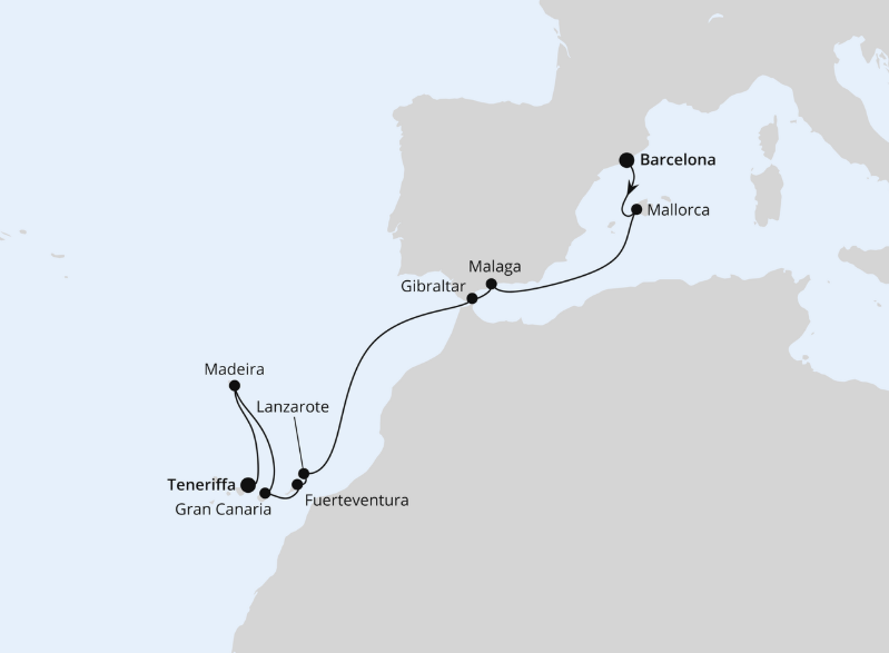 AIDA Kanaren-Kreuzfahrt 2027: Andalusien, Kanaren & Madeira ab Barcelona AIDA Kanaren-Kreuzfahrt 2027: Andalusien, Kanaren & Madeira ab Barcelona