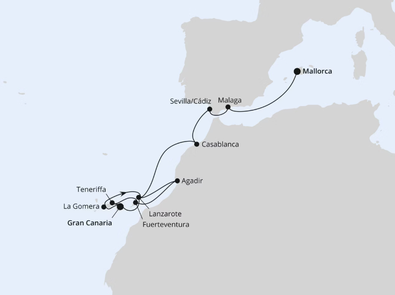 AIDA Kanaren-Kreuzfahrt 2027: Kanaren, Marokko & Andalusien ab Gran Canaria 1 AIDA Kanaren-Kreuzfahrt 2027: Kanaren, Marokko & Andalusien ab Gran Canaria 1
