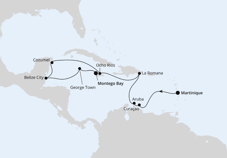 AIDA Karibik-Kreuzfahrt 2026: Karibische Inseln & Mexiko ab Martinique AIDA Karibik-Kreuzfahrt 2026: Karibische Inseln & Mexiko ab Martinique