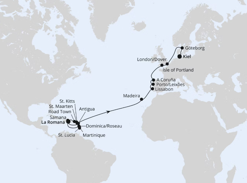AIDA Karibik-Kreuzfahrt 2027: Von der Dominikanischen Republik nach Kiel 2 AIDA Karibik-Kreuzfahrt 2027: Von der Dominikanischen Republik nach Kiel 2