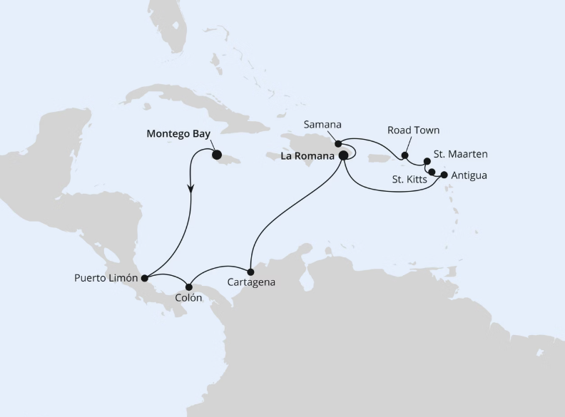 AIDA Karibik-Kreuzfahrt 2027: Mittelamerika & Karibische Inseln ab Jamaika AIDA Karibik-Kreuzfahrt 2027: Mittelamerika & Karibische Inseln ab Jamaika