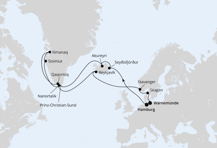 AIDA Nordeuropa-Kreuzfahrt 2026: Island & Grönland von Hamburg nach Warnemünde AIDA Nordeuropa-Kreuzfahrt 2026: Island & Grönland von Hamburg nach Warnemünde
