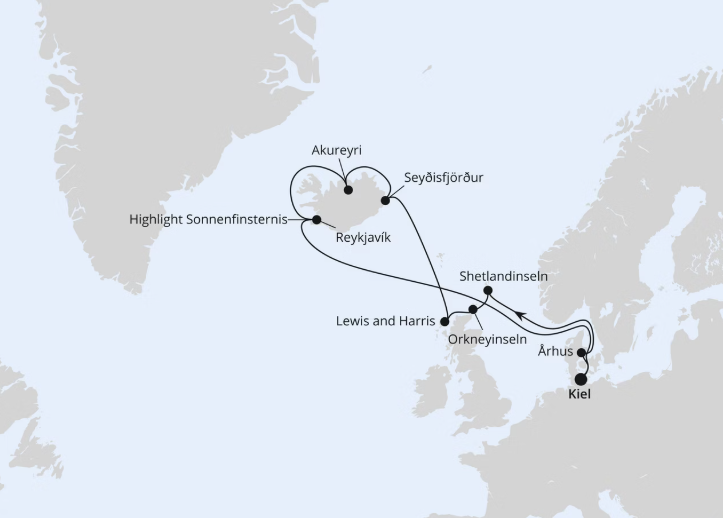AIDA Nordeuropa-Kreuzfahrt 2026: Schottland & Island mit Sonnenfinsternis ab Kiel AIDA Nordeuropa-Kreuzfahrt 2026: Schottland & Island mit Sonnenfinsternis ab Kiel