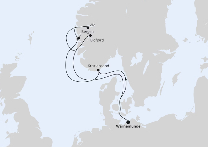 AIDA Norwegen-Kreuzfahrt 2026: Norwegens Fjorde ab Warnemünde AIDA Norwegen-Kreuzfahrt 2026: Norwegens Fjorde ab Warnemünde