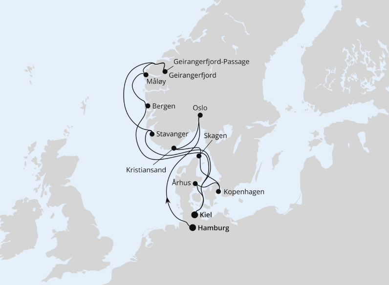 AIDA Norwegen-Kreuzfahrt 2027: Große Skandinavien-Reise von Hamburg nach Kiel 2 AIDA Norwegen-Kreuzfahrt 2027: Große Skandinavien-Reise von Hamburg nach Kiel 2