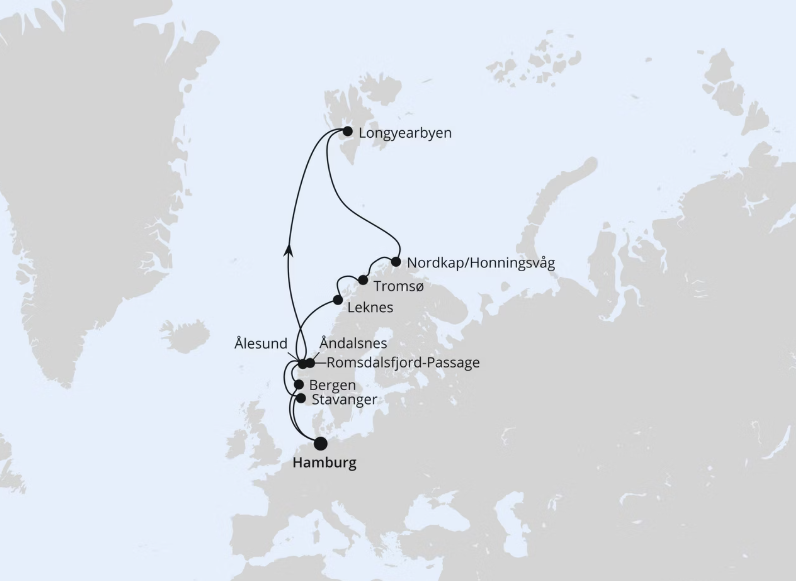 AIDA Norwegen-Kreuzfahrt 2027: Norwegen mit Spitzbergen & Lofoten ab Hamburg AIDA Norwegen-Kreuzfahrt 2027: Norwegen mit Spitzbergen & Lofoten ab Hamburg