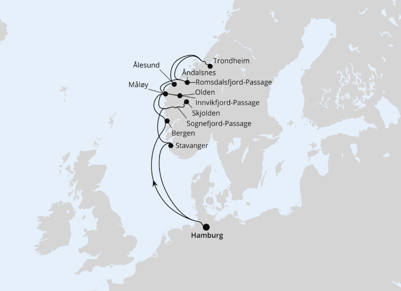 AIDA Norwegen-Kreuzfahrt 2027: Norwegische Fjordlandschaft ab Hamburg 2 AIDA Norwegen-Kreuzfahrt 2027: Norwegische Fjordlandschaft ab Hamburg 2