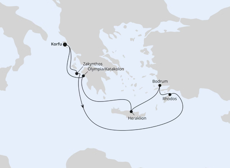 AIDA Östliches Mittelmeer-Kreuzfahrt 2027: Griechenland ab Korfu 2 AIDA Östliches Mittelmeer-Kreuzfahrt 2027: Griechenland ab Korfu 2