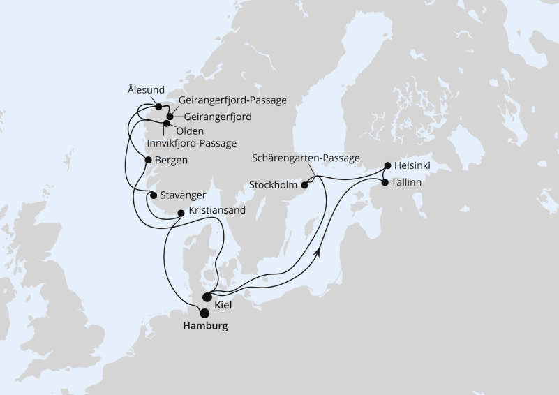 AIDA Ostsee-Kreuzfahrt 2026: Ostsee & Norwegens Weltnaturerbe zu Ostern ab Kiel AIDA Ostsee-Kreuzfahrt 2026: Ostsee & Norwegens Weltnaturerbe zu Ostern ab Kiel