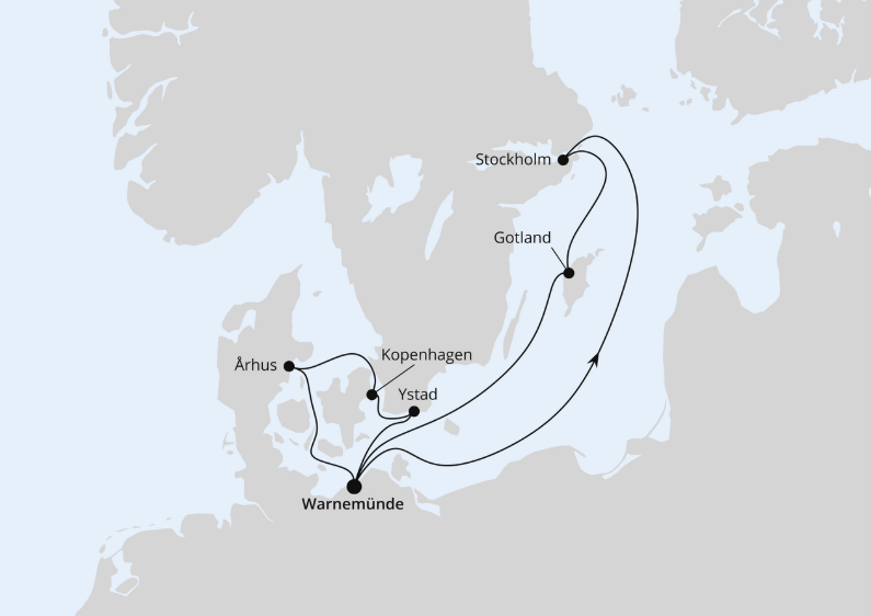 AIDA Ostsee-Kreuzfahrt 2027: Schweden & Dänemark mit Stockholm ab Warnemünde 1 AIDA Ostsee-Kreuzfahrt 2027: Schweden & Dänemark mit Stockholm ab Warnemünde 1