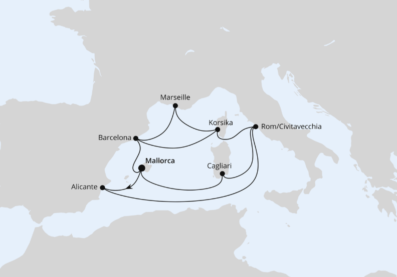 AIDA Westliches Mittelmeer-Kreuzfahrt 2026: Große Mittelmeer-Reise ab Mallorca 1 AIDA Westliches Mittelmeer-Kreuzfahrt 2026: Große Mittelmeer-Reise ab Mallorca 1