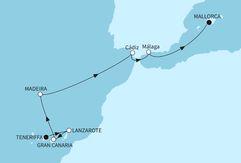 Mein Schiff Kanaren-Kreuzfahrt 2026: Atlantikinseln und Spaniens Sonnenküste Mein Schiff Kanaren-Kreuzfahrt 2026: Atlantikinseln und Spaniens Sonnenküste