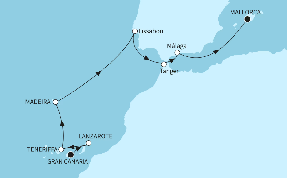 Mein Schiff Kanaren-Kreuzfahrt 2026: Festtage Kanaren & Madeira Mein Schiff Kanaren-Kreuzfahrt 2026: Festtage Kanaren & Madeira