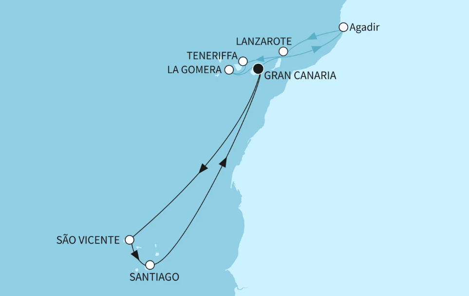 Mein Schiff Kanaren-Kreuzfahrt 2026: Kanaren mit Kapverdischen Inseln Mein Schiff Kanaren-Kreuzfahrt 2026: Kanaren mit Kapverdischen Inseln
