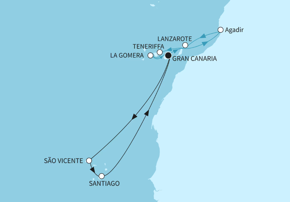 Mein Schiff Kanaren-Kreuzfahrt 2027: Kanaren, Kapverden und marokkanisches Flair Mein Schiff Kanaren-Kreuzfahrt 2027: Kanaren, Kapverden und marokkanisches Flair