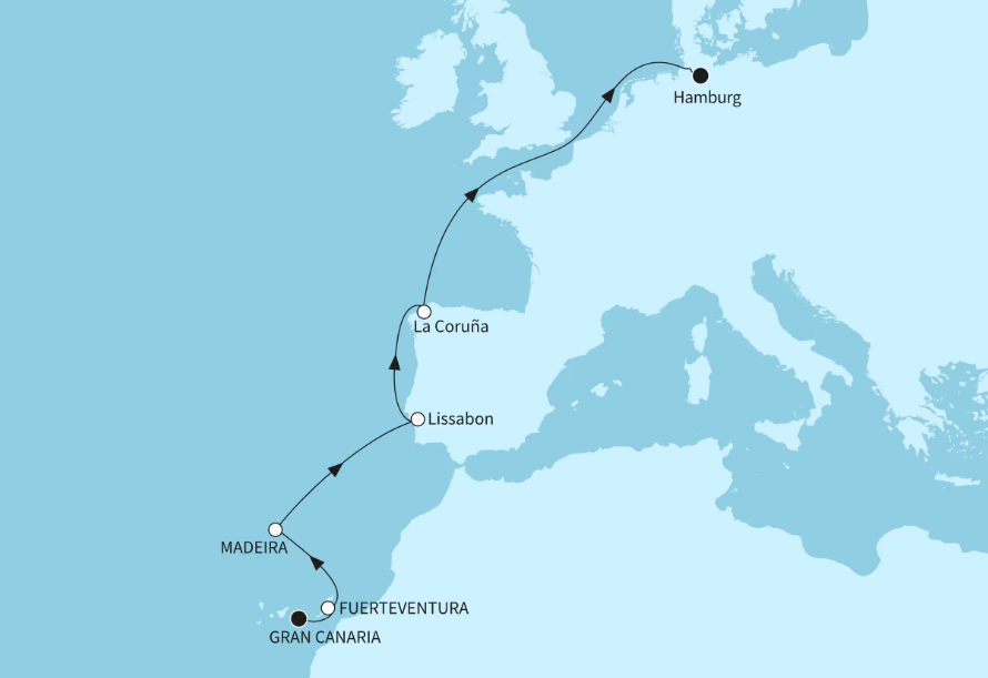 Mein Schiff Kanaren-Kreuzfahrt 2027: Kanaren, Madeira & Europas Westküste Mein Schiff Kanaren-Kreuzfahrt 2027: Kanaren, Madeira & Europas Westküste