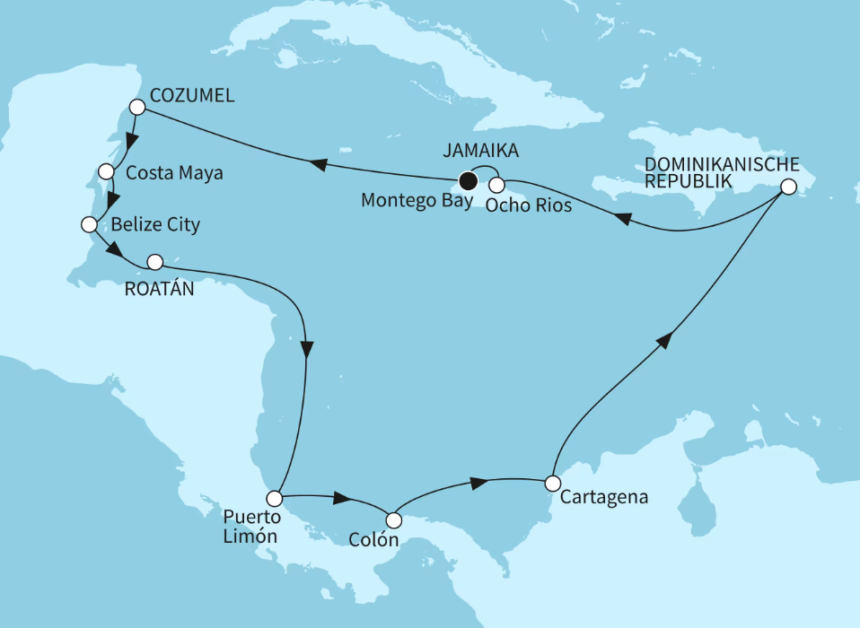Mein Schiff Karibik-Kreuzfahrt 2026: Best of Mittelamerika 2 Mein Schiff Karibik-Kreuzfahrt 2026: Best of Mittelamerika 2