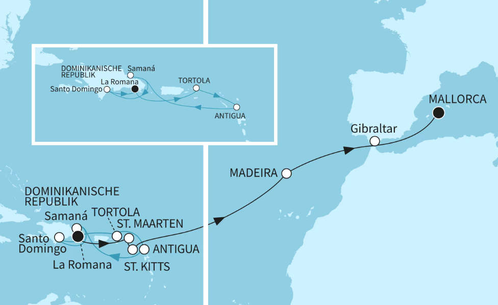 Mein Schiff Karibik-Kreuzfahrt 2027: Karibik & Auszeit auf dem Atlantik Mein Schiff Karibik-Kreuzfahrt 2027: Karibik & Auszeit auf dem Atlantik