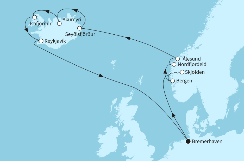 Mein Schiff Norwegen-Kreuzfahrt 2026: Norwegens Fjorde und Islands Naturwunder Mein Schiff Norwegen-Kreuzfahrt 2026: Norwegens Fjorde und Islands Naturwunder