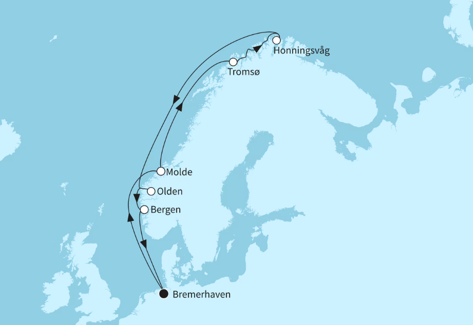 Mein Schiff Norwegen-Kreuzfahrt 2026: Norwegens Fjordwelten mit Nordkap Mein Schiff Norwegen-Kreuzfahrt 2026: Norwegens Fjordwelten mit Nordkap