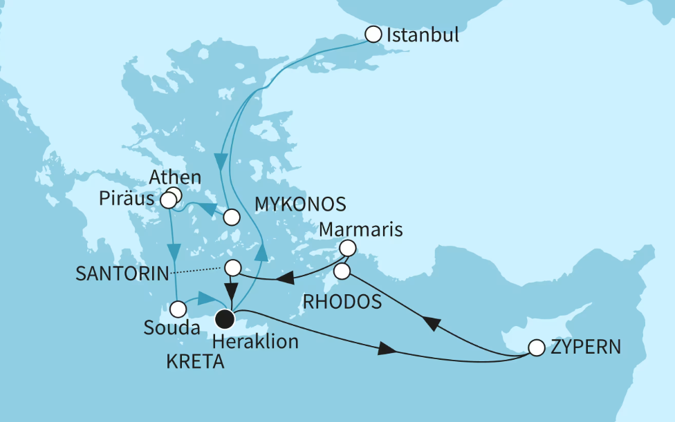 Mein Schiff Östliches Mittelmeer-Kreuzfahrt 2026: Inselperlen des Mittelmeers mit Athen und Istanbul Mein Schiff Östliches Mittelmeer-Kreuzfahrt 2026: Inselperlen des Mittelmeers mit Athen und Istanbul