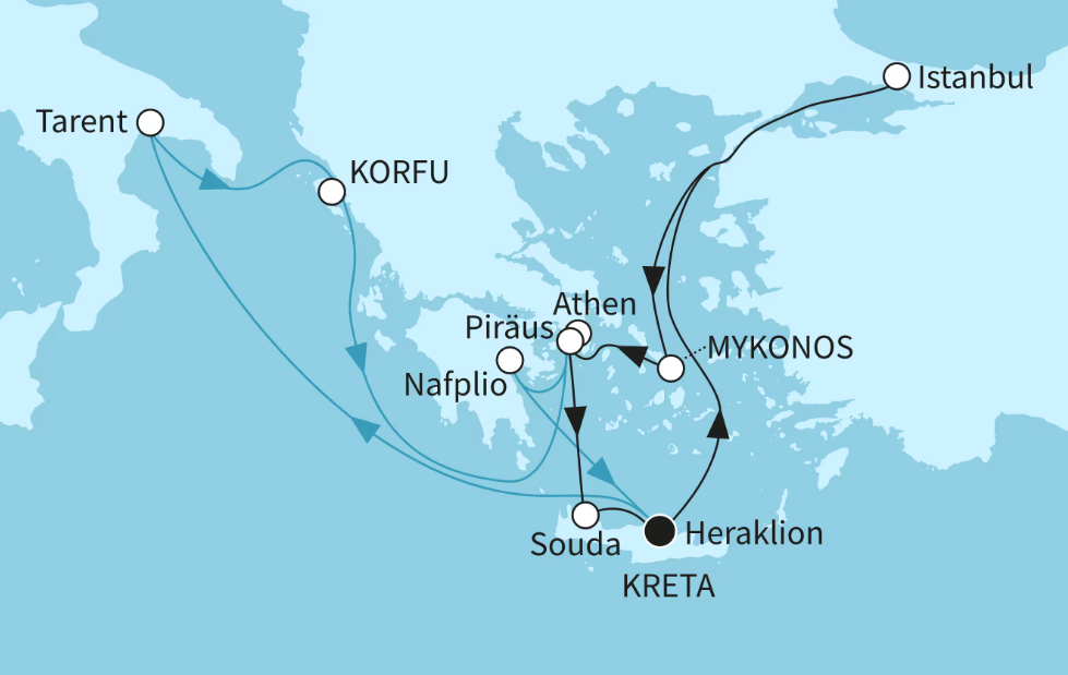 Mein Schiff Östliches Mittelmeer-Kreuzfahrt 2026: Inselperlen des Mittelmeers mit Athen und Istanbul Mein Schiff Östliches Mittelmeer-Kreuzfahrt 2026: Inselperlen des Mittelmeers mit Athen und Istanbul