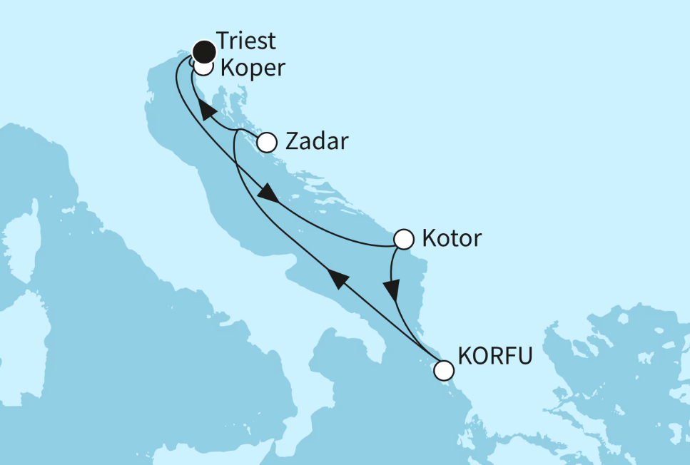 Mein Schiff Östliches Mittelmeer-Kreuzfahrt 2026: Sehnsuchtsziele an der Adria Mein Schiff Östliches Mittelmeer-Kreuzfahrt 2026: Sehnsuchtsziele an der Adria