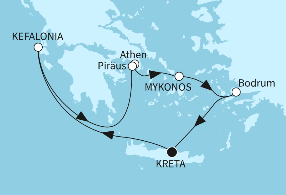 Mein Schiff Östliches Mittelmeer-Kreuzfahrt 2026: Sommerzeit im östlichen Mittelmeer Mein Schiff Östliches Mittelmeer-Kreuzfahrt 2026: Sommerzeit im östlichen Mittelmeer