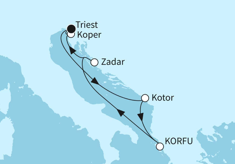 Mein Schiff Östliches Mittelmeer-Kreuzfahrt 2027: Sehnsuchtsziele an der Adria Mein Schiff Östliches Mittelmeer-Kreuzfahrt 2027: Sehnsuchtsziele an der Adria