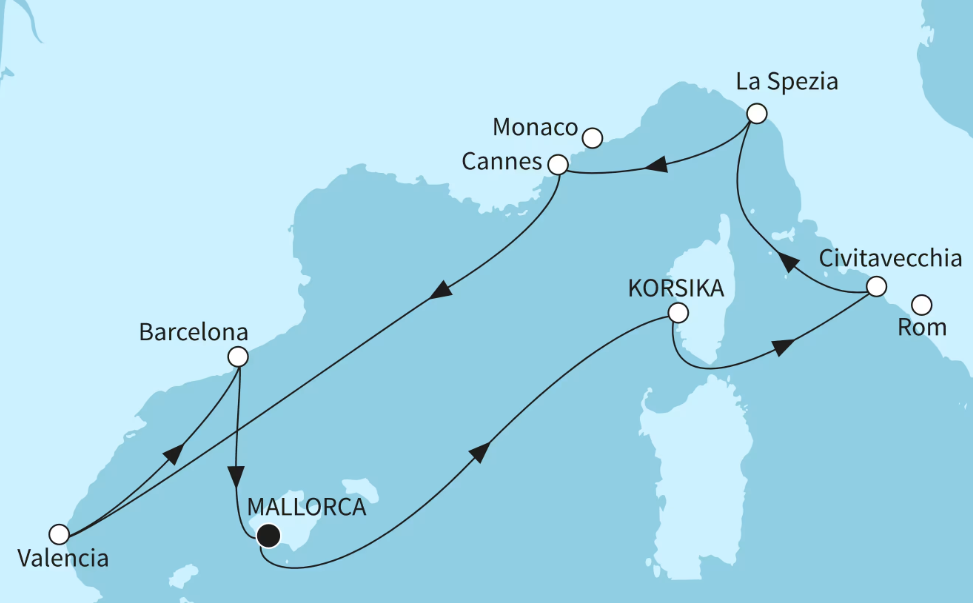 Mein Schiff Westliches Mittelmeer-Kreuzfahrt 2026: Glanzlichter im westlichen Mittelmeer Mein Schiff Westliches Mittelmeer-Kreuzfahrt 2026: Glanzlichter im westlichen Mittelmeer