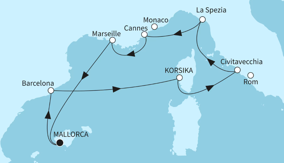 Mein Schiff Westliches Mittelmeer-Kreuzfahrt 2026: Höhepunkte des westlichen Mittelmeers 3 Mein Schiff Westliches Mittelmeer-Kreuzfahrt 2026: Höhepunkte des westlichen Mittelmeers 3