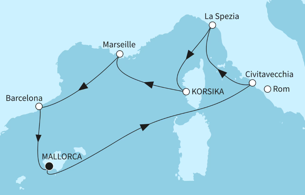 Mein Schiff Westliches Mittelmeer-Kreuzfahrt 2026: Höhepunkte des westlichen Mittelmeers 4 Mein Schiff Westliches Mittelmeer-Kreuzfahrt 2026: Höhepunkte des westlichen Mittelmeers 4
