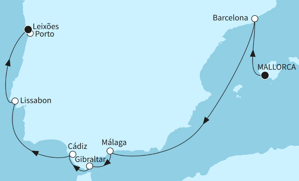 Mein Schiff Westliches Mittelmeer-Kreuzfahrt 2026: Iberische Sonnenseiten Mein Schiff Westliches Mittelmeer-Kreuzfahrt 2026: Iberische Sonnenseiten