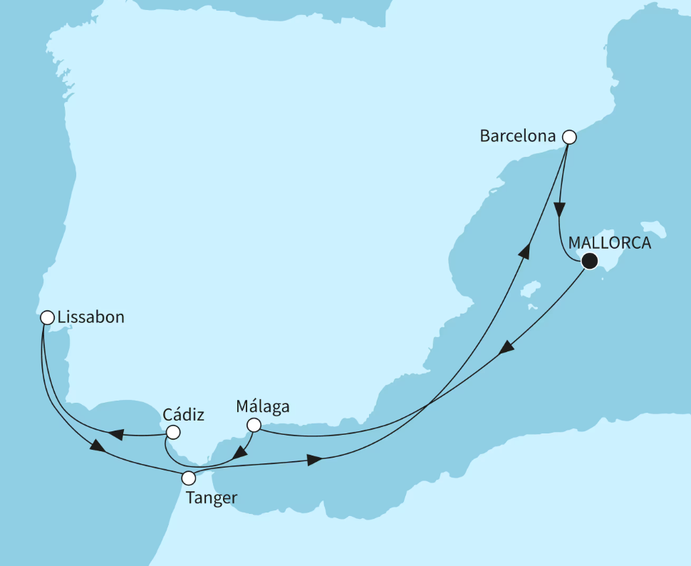 Mein Schiff Westliches Mittelmeer-Kreuzfahrt 2026: Sonniges Iberien & Marokko Mein Schiff Westliches Mittelmeer-Kreuzfahrt 2026: Sonniges Iberien & Marokko