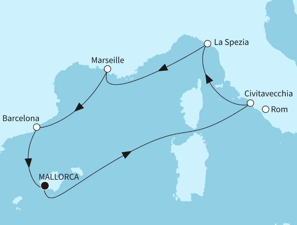 Mein Schiff Westliches Mittelmeer-Kreuzfahrt 2027: Höhepunkte des Westlichen Mittelmeers Mein Schiff Westliches Mittelmeer-Kreuzfahrt 2027: Höhepunkte des Westlichen Mittelmeers